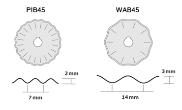 OLFA WAB45-1 (RB45W) | Lưỡi Dao Tạo Hình Lượn Sóng Lớn (45mm)
