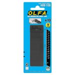 Olfa ABB-10B | Hộp 10 lưỡi dao Olfa màu đen tiêu chuẩn (9mm) đóng vỉ