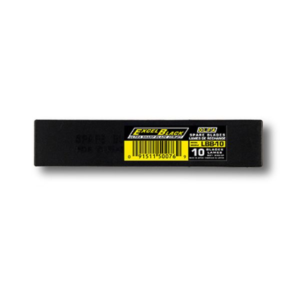 OLFA LBB-10 (LBB10K) | Hộp 10 lưỡi dao cắt công nghiệp đen sắc bén 18mm