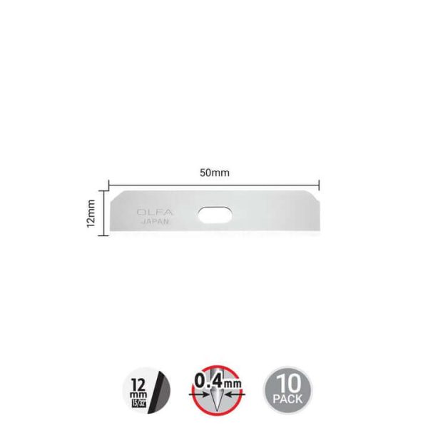 Olfa SKB-7/10B | Hộp lưỡi dao thay thế dao cắt an toàn SK-7 góc cắt 90 độ (10 lưỡi)