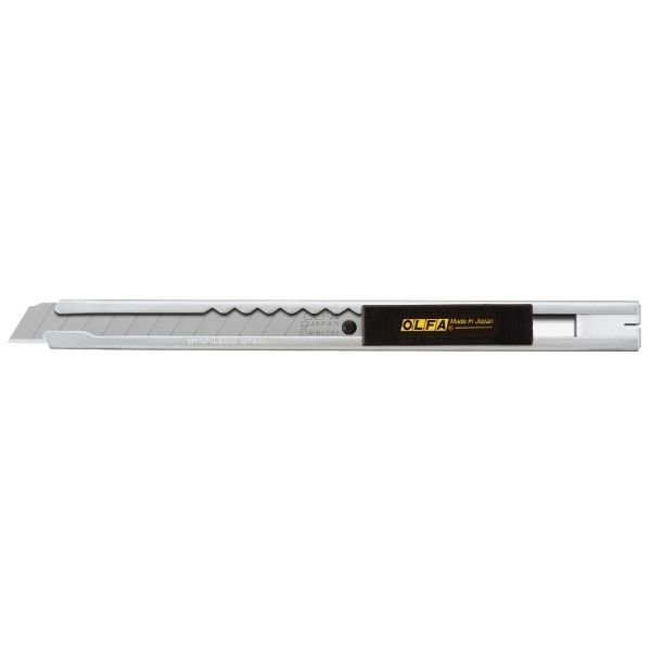 Olfa SVR-1 (8B) | Dao cắt tiêu chuẩn bằng thép không gỉ khóa lưỡi trượt (9mm) | Dao cắt công nghiệp