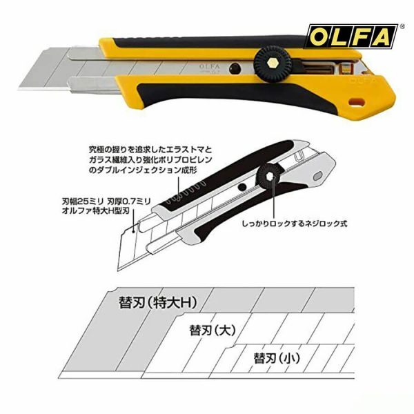 Dao cắt công nghiệp siêu bền OLFA XH-1 (196B) (25mm)