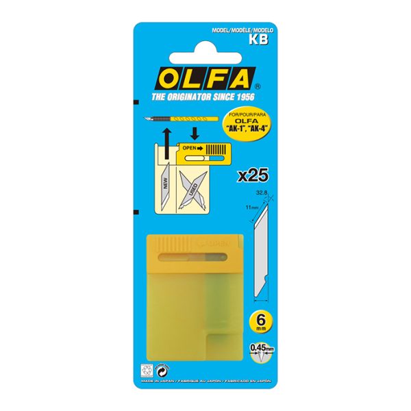 OLFA KB (XB10) | Hộp 25 lưỡi dao trổ, khắc tiện ích