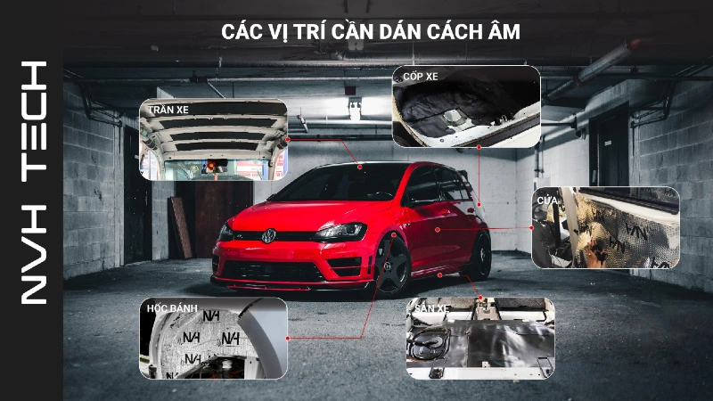 5 vị trí chống ồn ô tô hiệu quả