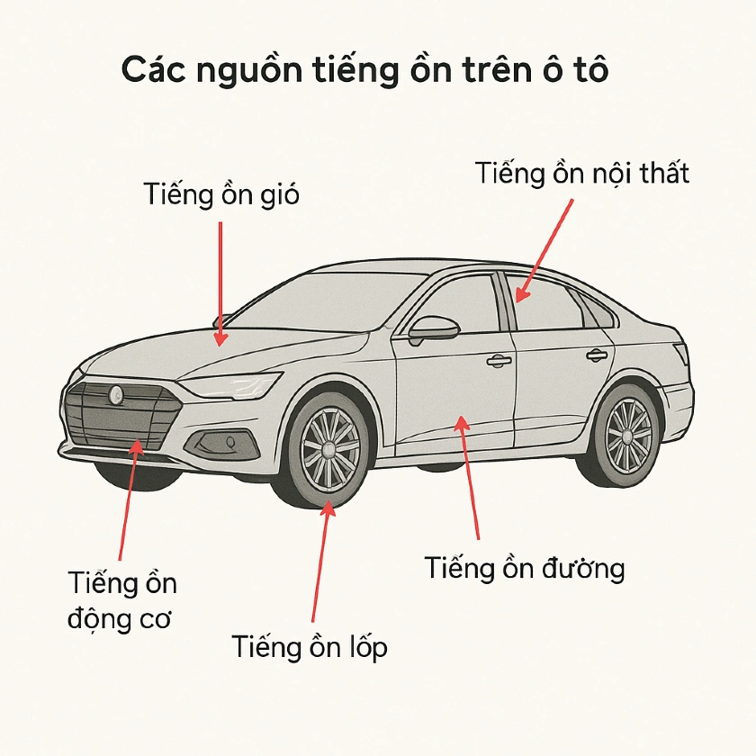 Nguồn gốc tiếng ồn trên ô tô